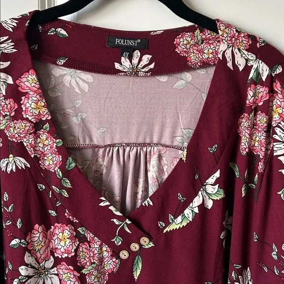 NWOT Folunsi Women’s Short Sleeve Blouse 4X - Picture 2 of 7